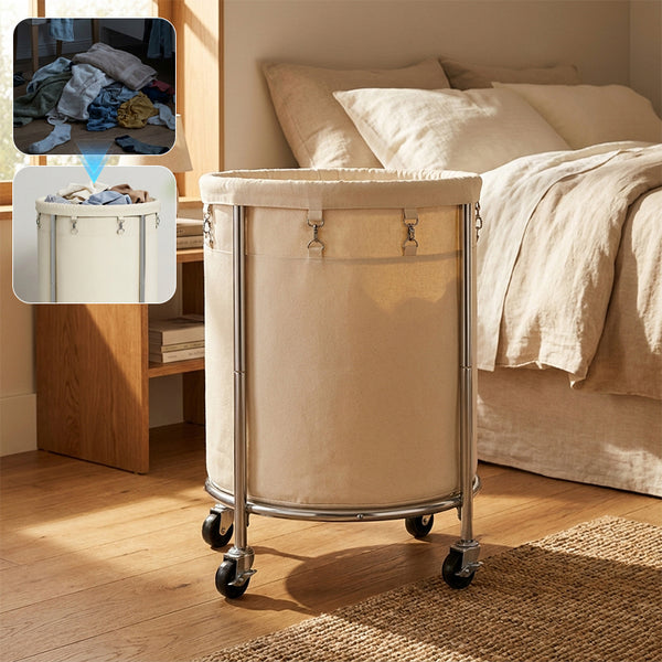Sakerplus® Rolling Laundry Hamper With Removable Bag