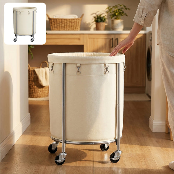 Sakerplus® Rolling Laundry Hamper With Removable Bag
