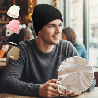 Sakerplus® Satin Lined Knit Beanie Hat