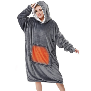 Sakerplus Cordless Oversized Heated Hoodie Blanket