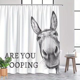 Sakerplus® Funny Donkey Shower Curtain Decor