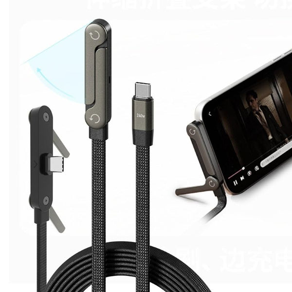 Soporte para cable USB C plano en ángulo recto Sakerplus®