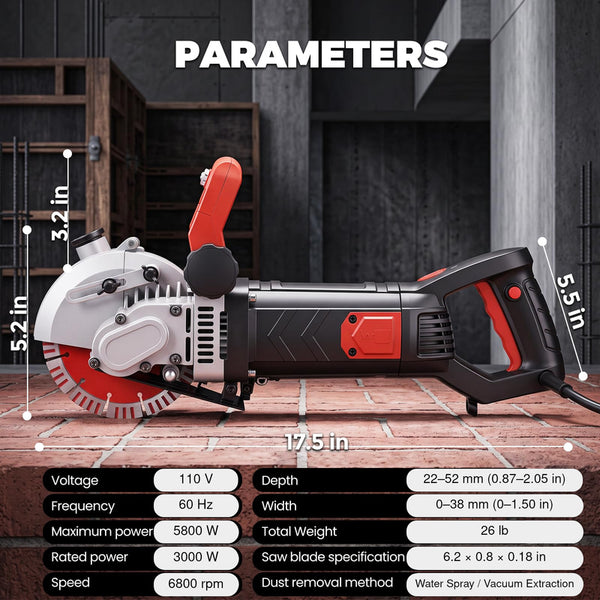 Sakerplus® Laser Guided Electric Wall Chaser