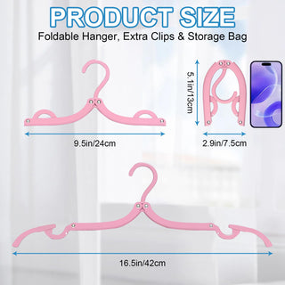 Sakerplus® Portable Foldable Travel Hangers Set
