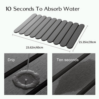 Sakerplus® Grey Stone Dish Drying Mat For Kitchen