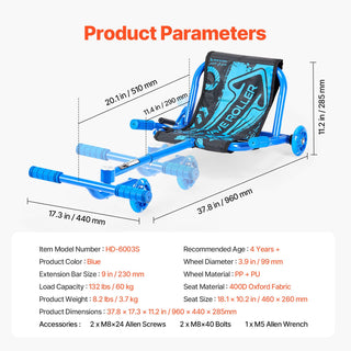 Sakerplus® Swing Motion Ride-On Scooter for Kids