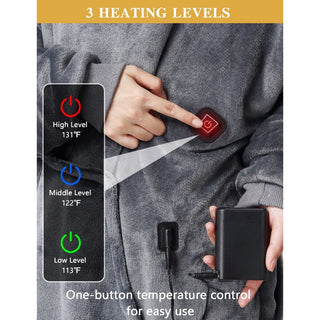 Sakerplus Cordless Oversized Heated Hoodie Blanket