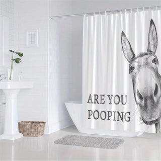 Sakerplus® Funny Donkey Shower Curtain Decor
