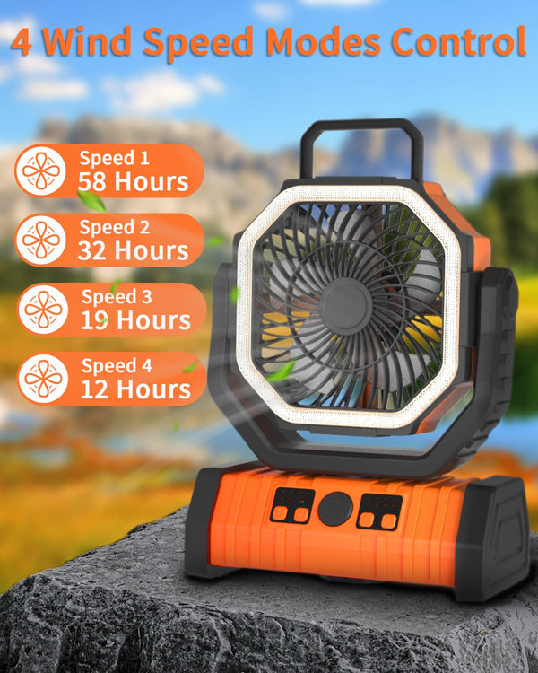 Ventilador de camping recargable por radiocontrol Sakerplus
