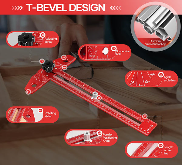 Regla de línea de marcado Saker Woodworking Scriber