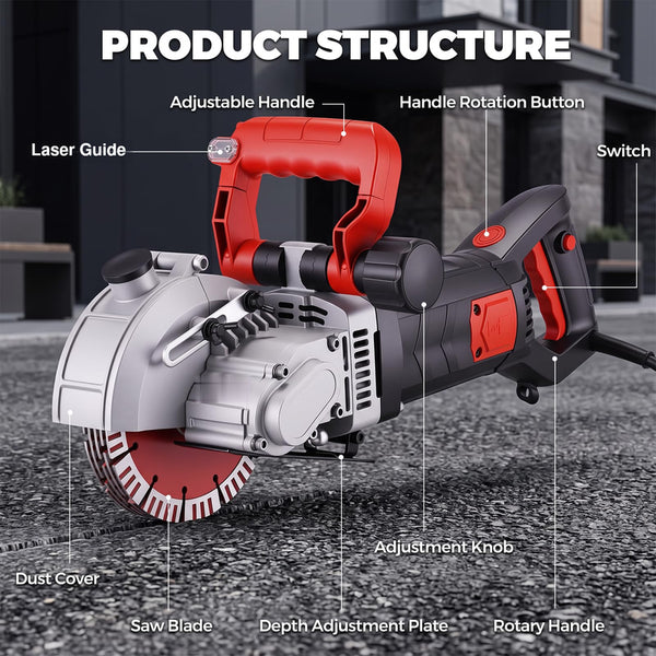 Sakerplus® Laser Guided Electric Wall Chaser