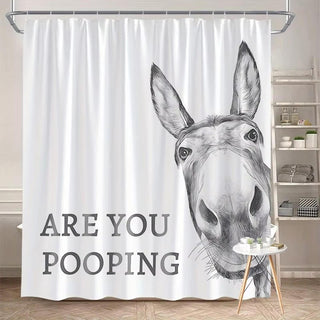 Sakerplus® Funny Donkey Shower Curtain Decor