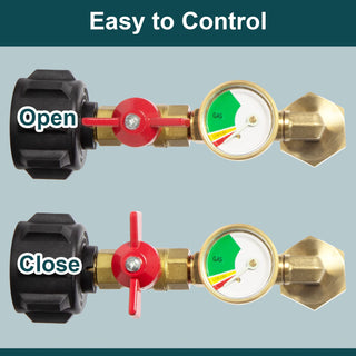 Sakerplus® Propane Refill Adapter With Ball Valve