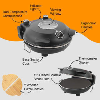 Sakerplus® Electric Indoor Pizza Oven Maker