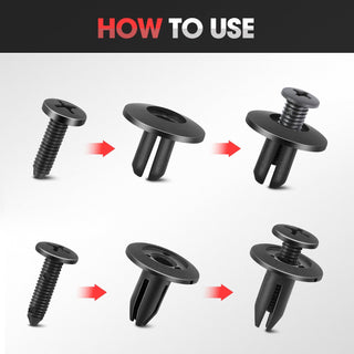 Sakerplus® 150pcs Universal Nylon Bumper Retainer Clips Kit