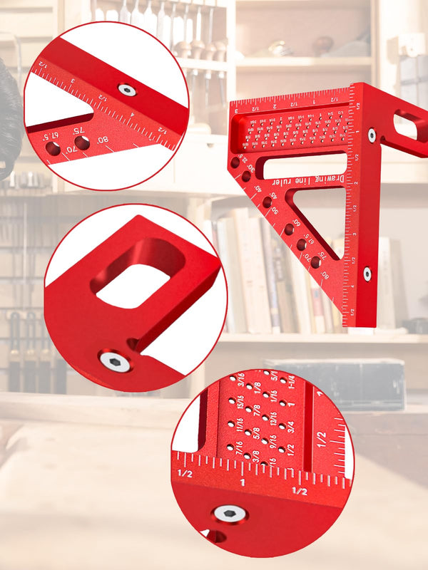 Regla cuadrada de carpintero multiángulo 3D Sakerplus®
