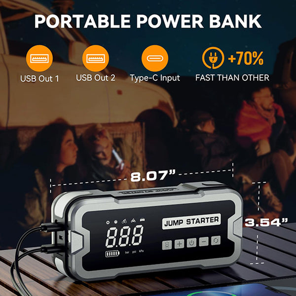 SAKER 4-IN-1 Portable Jump Starter