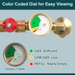 Sakerplus® Propane Refill Adapter With Ball Valve