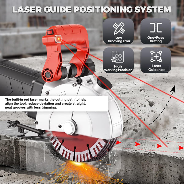 Sakerplus® Laser Guided Electric Wall Chaser