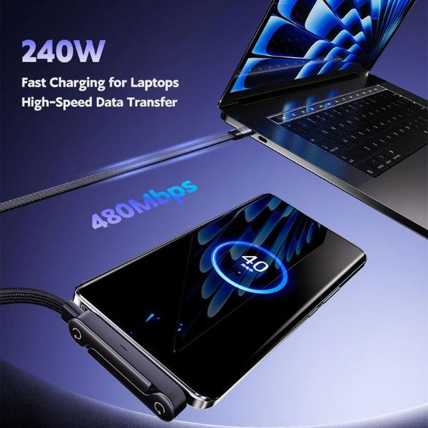 Soporte para cable USB C plano en ángulo recto Sakerplus®
