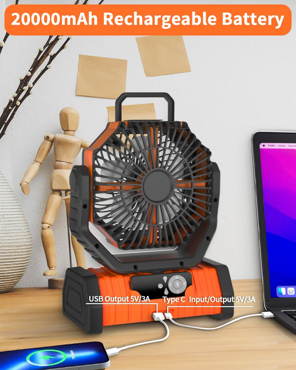 Ventilador de camping recargable por radiocontrol Sakerplus