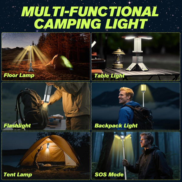 Linterna de camping telescópica recargable Sakerplus