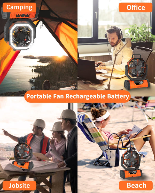 Ventilador de camping recargable por radiocontrol Sakerplus