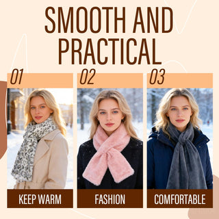 Sakerplus® Faux Fur Scarf With Hidden Pocket