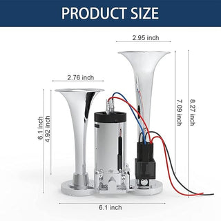 Sakerplus Loud Car Dual Trumpet Air Horn