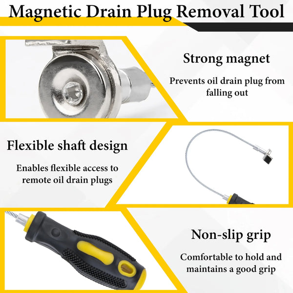 Sakerplus® Magnetic Oil Drain Plug Remover Tool