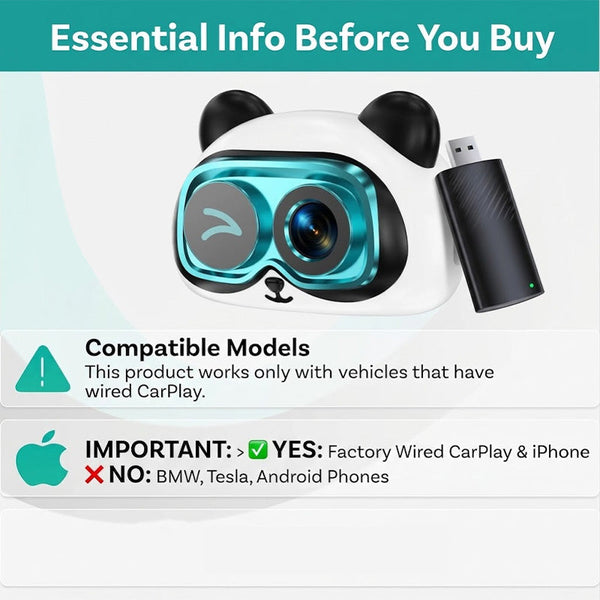 Sakerplus® Wireless CarPlay Rear Seat Camera