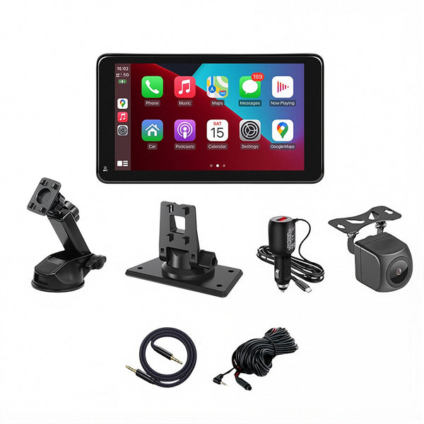 Estéreo portátil con pantalla táctil inalámbrico Sakerplus® CarPlay