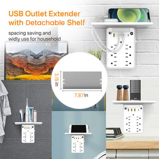 Sakerplus Multi-plug outlet with night light