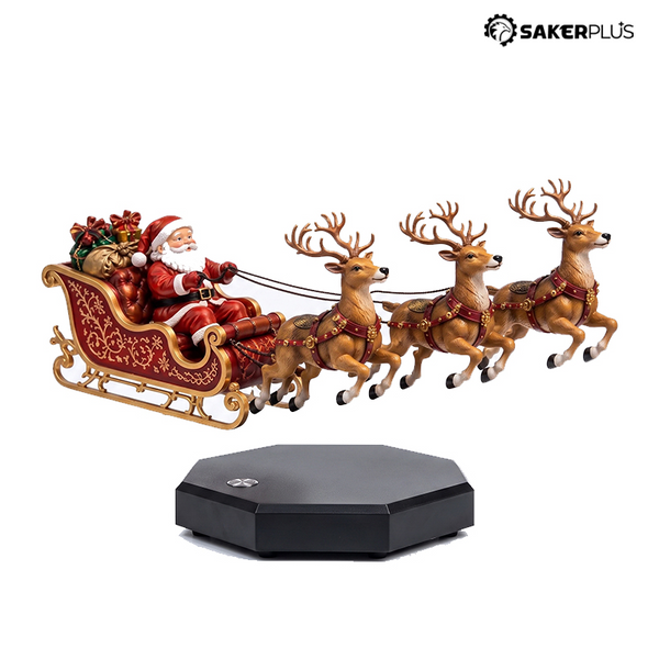 Sakerplus® Magnetic Floating Santa Sleigh Display