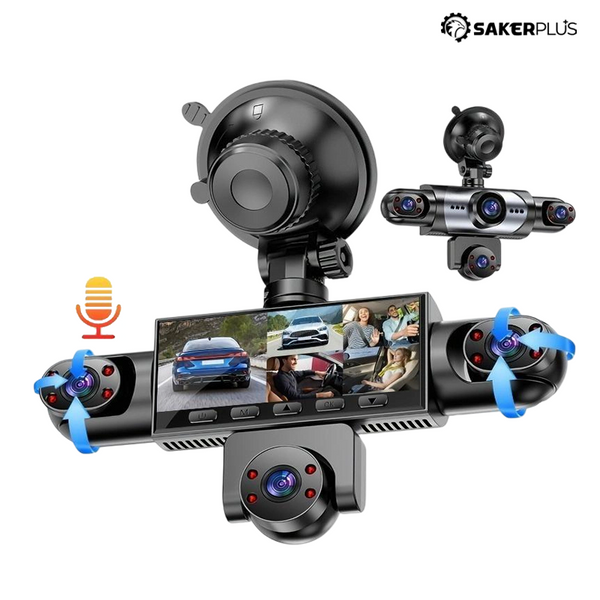Sakerplus® Five Channel Wide Angle Dash Cam