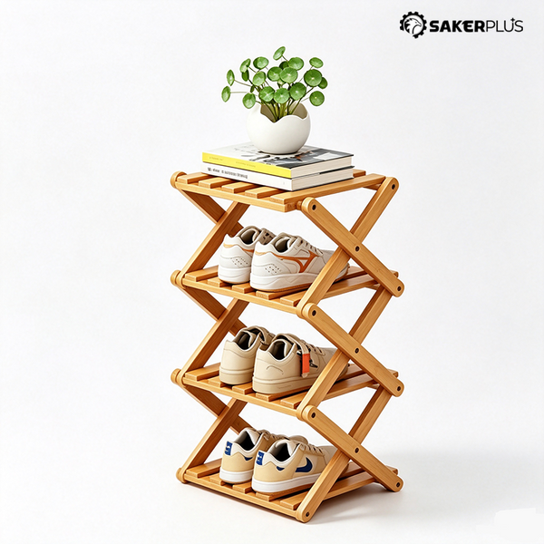 Sakerplus® Vertical Narrow Folding Shoe Storage Rack