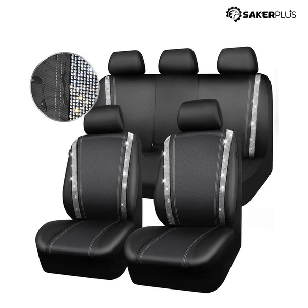 Fundas de asiento de coche de cuero de lujo Sakerplus® con brillo