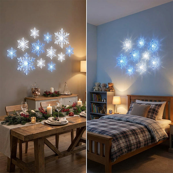 Sakerplus® LED Snowflake Wall Decoration Light Set