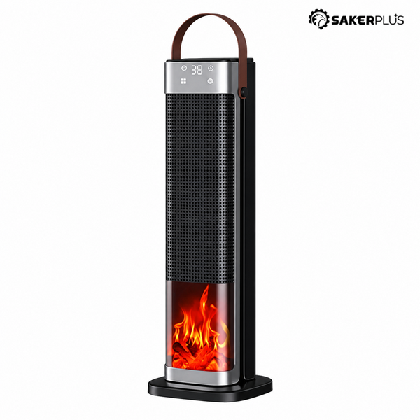 Sakerplus® 1500W Flame Effect Oscillating Space Heater