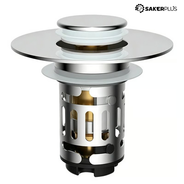 Sakerplus® 3-In-1 Pop-Up Sink Drain Strainer