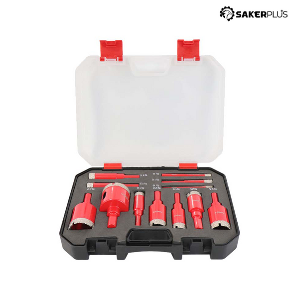 Sakerplus® 12-Piece Multifunctional Glass & Marble Drill Bit Set