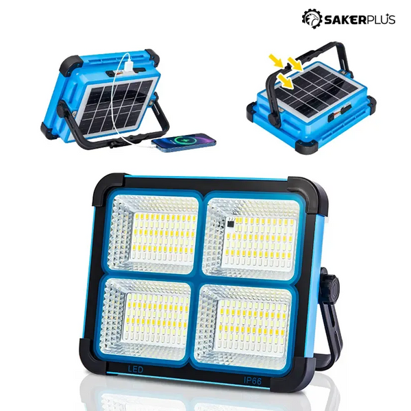 Sakerplus® Solar Rechargeable LED Work Light