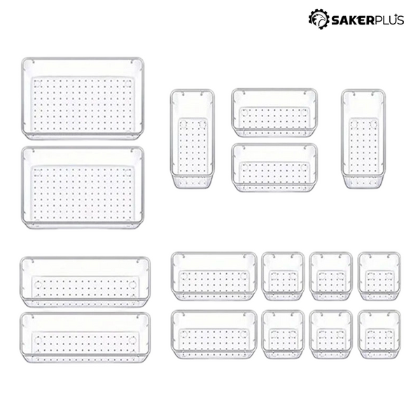 Sakerplus® Clear Drawer Organizer Trays For Storage