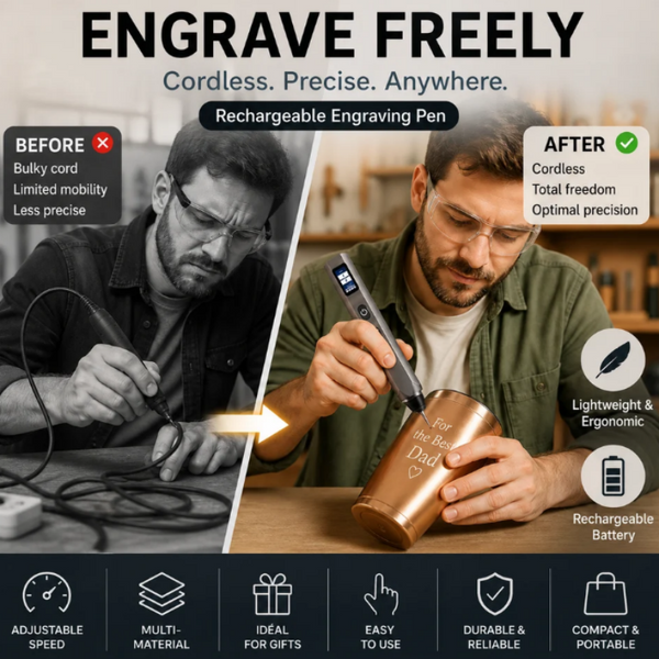 Sakerplus® Portable Two-Speed Mini Engraving Pen