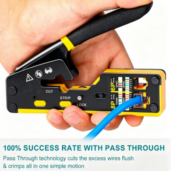 Sakerplus® Multifunction RJ45 Pass Through Crimping Tool
