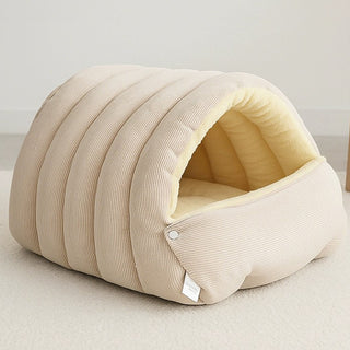 Sakerplus Warm Corduroy Pet Cave Bed