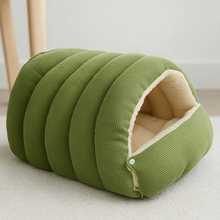 Sakerplus Warm Corduroy Pet Cave Bed