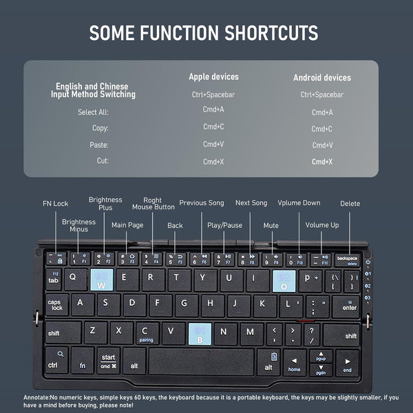 Teclado inalámbrico Bluetooth Saker con panel táctil