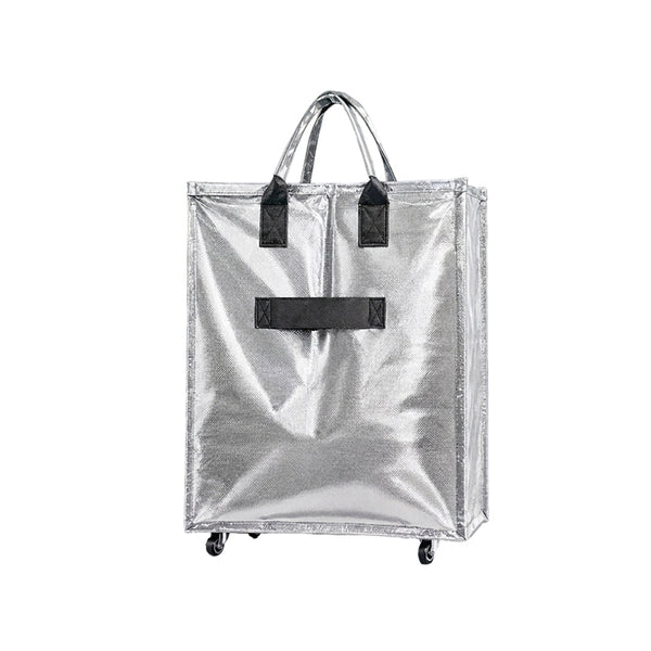 Sakerplus® Foldable Rolling Tote Bag With Wheels