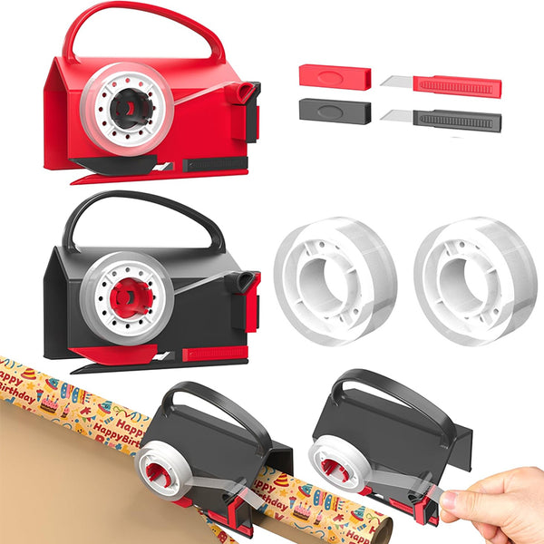 Juego de cortador y dispensador de papel de regalo Sakerplus
